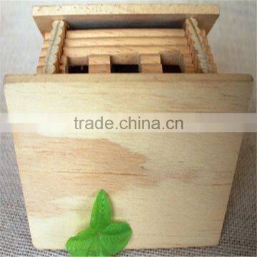 Wood Carved Bird Houses Miniature Wood Crafts Houses Wooden Houses With Three Window photo-4