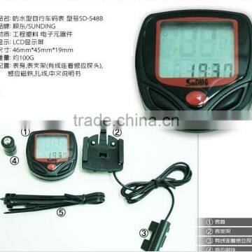2015 Most Popular Promotion Multifunction Mountain Bike Waterproof Cycle Computer LCD Display Bicycle Computer photo-5