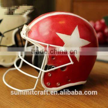 Vintage Style Resin Motorbike Helmet Prop Decoration photo-2