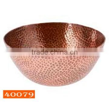 Hand Hammered by Indian Artisan Copper Bowl