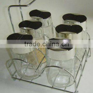 ZIBO mini cylinder glass kit for spices set with frame