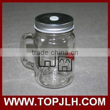 China Professional Logo Printed Sublimation Glass Cup Mason Jars photo-5