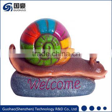 Attractive colorful Welcome snail garden sign Statue