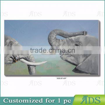 Popular Home Decoration Wall Art Handmade Elephant Canvas Oil Painting photo-3