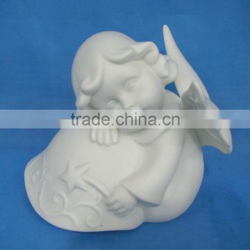 white porcelain angel figurine for wholesale