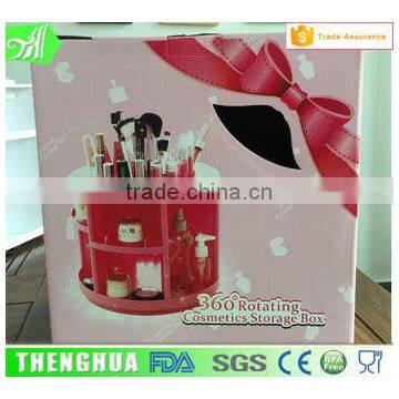 Rotation Hexagon Make-up Tools Plastic Storage Box Organizer Cosmetic Case photo-5