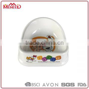EU Standard Dog Feet & Love Bone Design Dog Plastic Pet Food Bowl With Printing photo-3