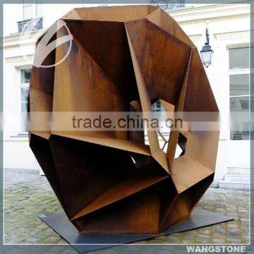 Contemporary art decoration corten steel exotic sculpture