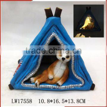 Solar Light Part Charming Fox Resin Solar Light for Garden Grass Yard