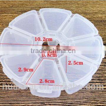 Round Plastic Medicine Cute 8 Slots Fancy Storage Pill Box photo-2