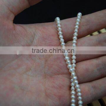 Newly 3mm White Freshwater Pearl Strand photo-3