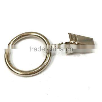 Wholesale Brushed Nickel Plating Iron Curtain Ring With Clip / Rod Ring With Clip Hanging / A Ring With A Clip photo-4