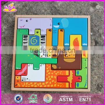 2017 New Design Animals Shape Children Educational Toy Wooden Best Jigsaw Puzzles W14A109