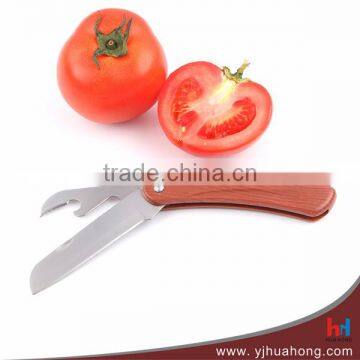 Wood Coating Plastic Handle Multifunction Stainless Steel Folding Paring Knife,Kitchen Knife photo-3