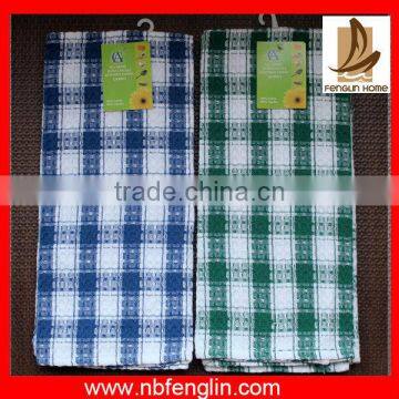 Best price checked design 100% cotton kitchen towel