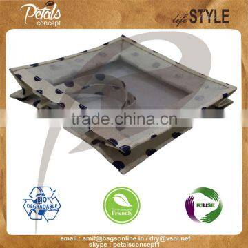 See Through PVC Indian Bags With Jute Sides - Made From Thick PVC & Laminated Jute photo-5