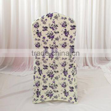 280GSM New Design Print Spandex Thicken Lycra Stretch Universal Heavy Scuba Chair Cover For Wedding Party Decoration photo-3