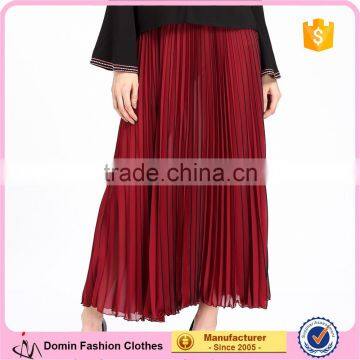 Domin fashion latest pleat style women long skirts