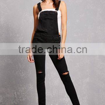 Fashion Distressed Denim Overalls for Women photo-3