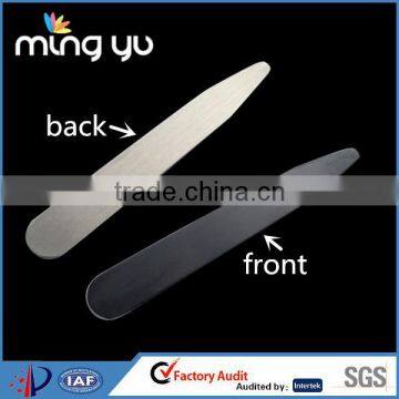 High Quality Brushed Surface Shirt Collar Stays, Front Black Colour, Back Sliver Colour