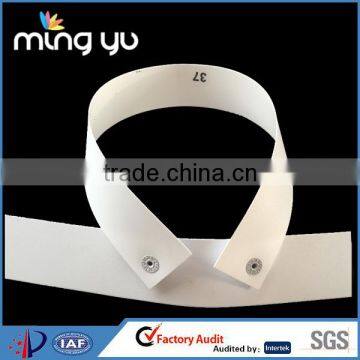 Customized Size PP White Plastic Shirt Collar Band with Size Label