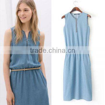 HD-D269 Wholesale elegant fashion demin women dress/ladies casual dress