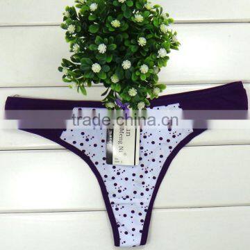 Wholesale Printing Dotted t Back Panties Cotton Panties Women Thong Ladies Underwear photo-6
