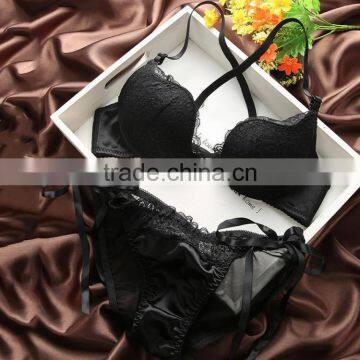 Lace ladies sexy panty and bra sets