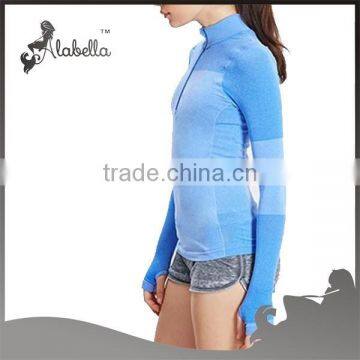 Thumbholes Women Pullover Hoodie 1/4 Zip Pullover Sweatshirt photo-4