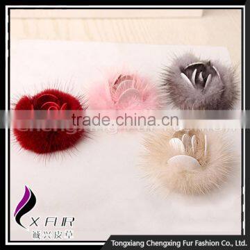 CX-A-25A Genuine Mink Fur Flower Coat Brooch Pin photo-2