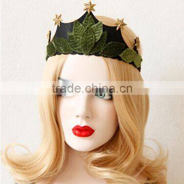 Girl Festival Accessory Hair Jewelry,leaf Crown Party Hair Band,bride Star Accessories Hair Jewelry Hoop photo-3