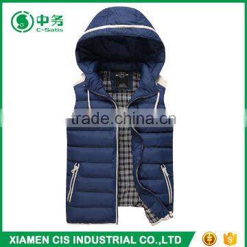 New Item European Style Slim Fit Lightweight Mens Cotton Down Vest for Winter photo-4