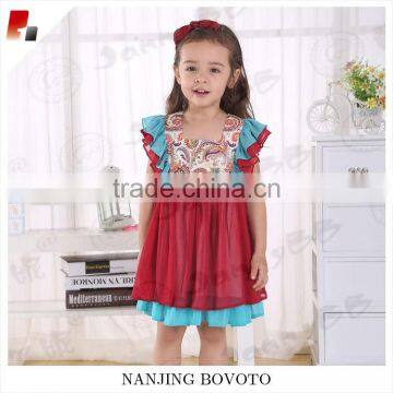 boutique summer dresses children vintage style printed dress