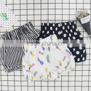 Wholesale Children's Boutique Clothing Stripes Polka Dots Pattern Baby Shorts