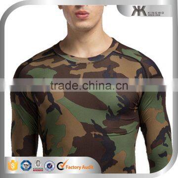 Mens Camo Fitness Clothes Compression Camouflage Sublimate Shirt Fitness Wear photo-3