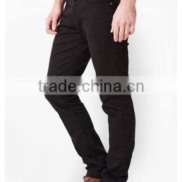 Man Solid Black Sexy Low Rise Custom Skinny Fit Jeans photo-3