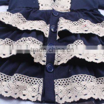 Boutique Baby Girls Top Outfits Fall Long Sleeve Kids 3 Layers Ruffle T-shirt photo-2