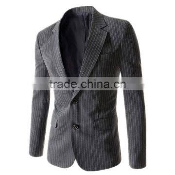 1 pc Hot Sale Good Quality 4 Size for Choice Slim Fit Striped Long Sleeve V Neck Slim Fit Men Blazer photo-2