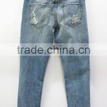 Runwaylover Custom Newest Fashion Stretch Blue Holes Denim Jeans Women Negotiate Price photo-6