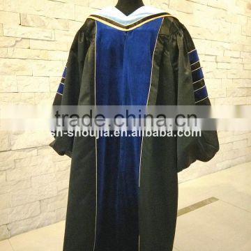 Graduation gowns with hood and cap