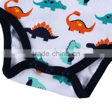 Wholesale Price Short Sleeve Summer Baby Bodysuit Baby Rompers Dinosaur Animal Pattern photo-6