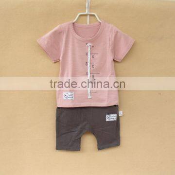 Wholesale Summer Cotton Printing Boys Kids t Shirt With Pants Set photo-2