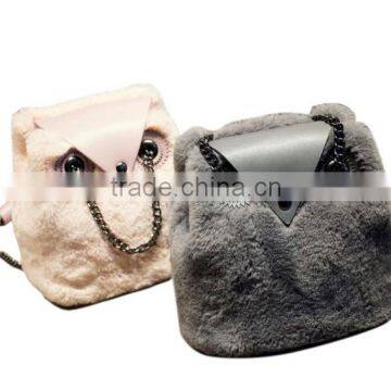 Hottest Popular Fur Leather Bag Ladies Handbag 2017 Hobo Bag