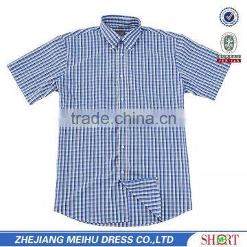 Stylish Men T-shirts Cheap Fancy Plaid Fabric Korean Men T-shirt photo-2