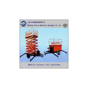 durable Stainless Steel  four wheels mobile scissor lift table