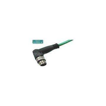 IP67 / IP68 3P 4P 5P 8 Pin M8 Right Angle Waterproof Cable / Sensor Cables High Speed