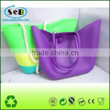 soft water proof silicone rubber beach bag for summer