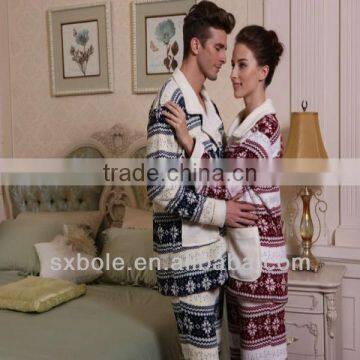 TWO WINGS coral fleece pajamas adult fleece pajamas couple pajamas