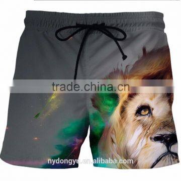 tiger gray fast dry beach shorts/ blue l na creative plus size beach shorts with pockets / printed sports beach wear