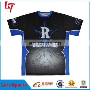 High quality 100%polyester team baseball T-shirts dry fit sublimation baseball jerseys